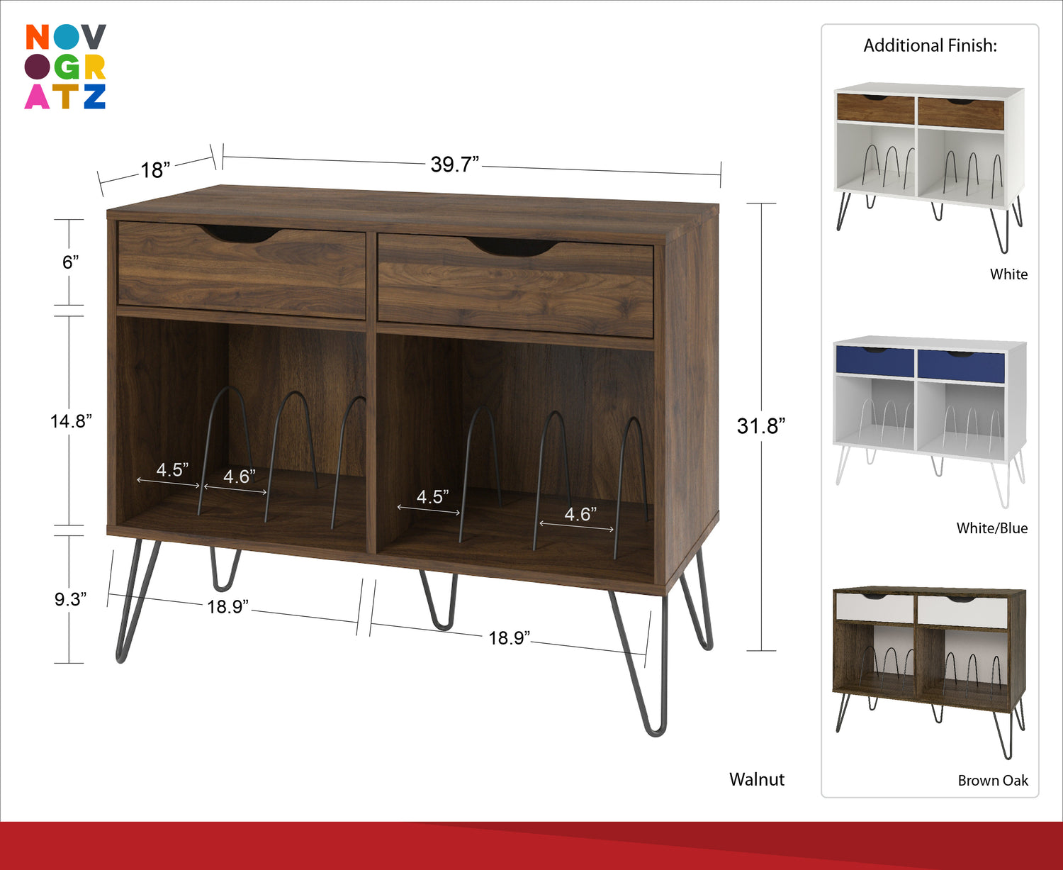 Dorel Home Concord Turntable Stand With Drawers Dimensions-Better Bed Company