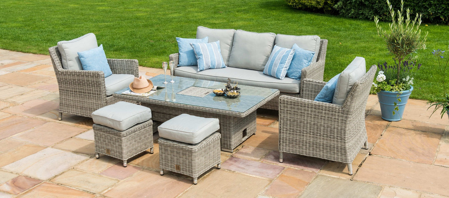 Maze Rattan Oxford Sofa Dining Set with Ice Bucket And Rising Table Other Life Style-Better Bed Company 