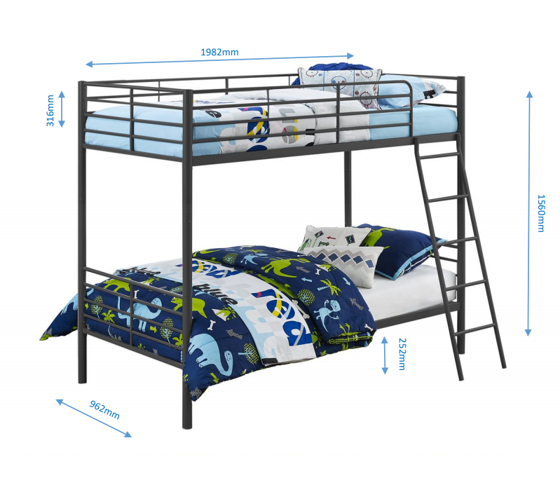 Dorel Home Bunk Bed Convertible Single Over Single Dimensions-Better Bed Company 