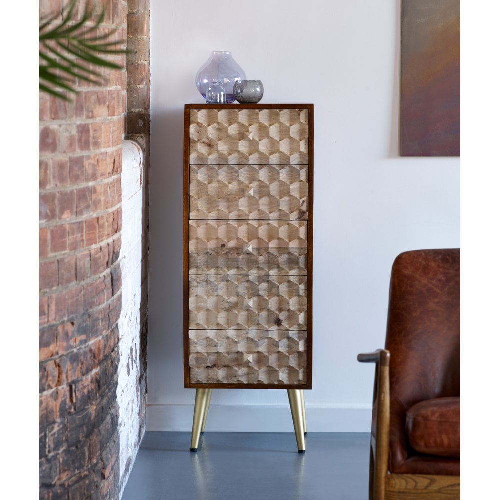 Indian Hub Edison 5 Drawer Chest