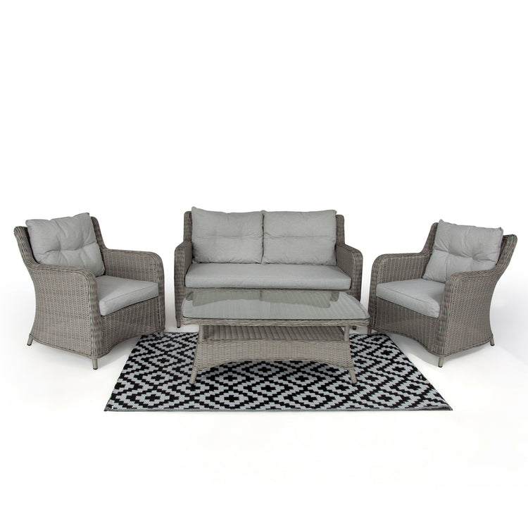 Home Junction Elise 2 Seater Sofa and 2 Armchairs with Coffee Table