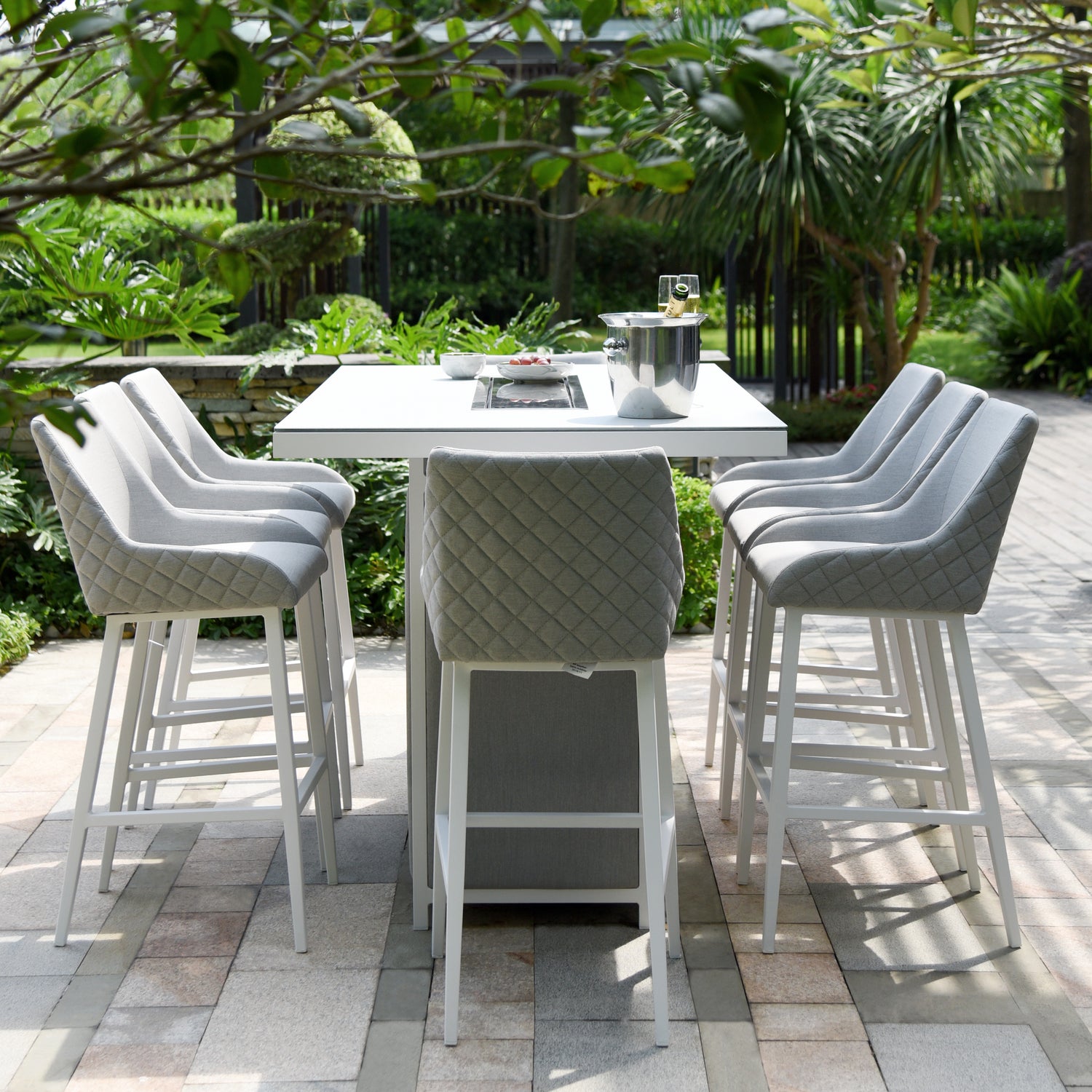 Fire pit bar table and chairs deals