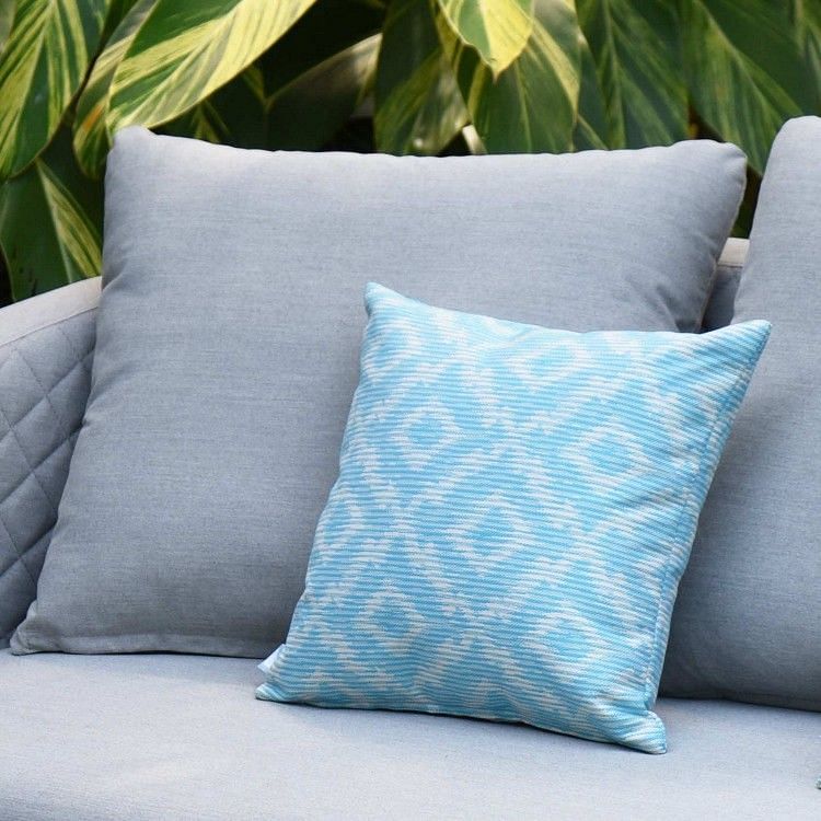 Maze Rattan Fabric Scatter Cushions Santorini Blue
