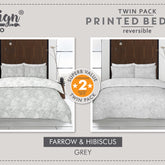 Design Studio Twin Pack Farrow/Hibiscus Duvet Set-Better Bed Company 