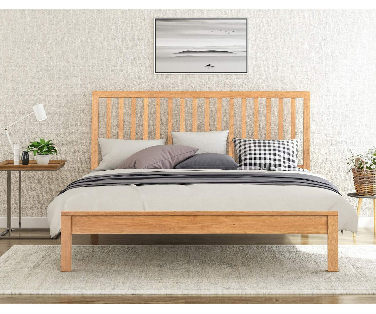 Flintshire Furniture Rowley Solid Smoked Oak Bed Frame-Better Bed Company 