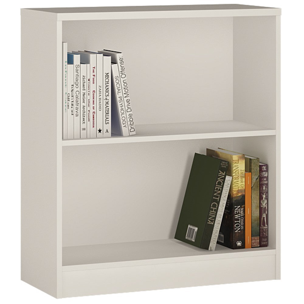 Furniture To Go 4 You Low wide Bookcase in Pearl White