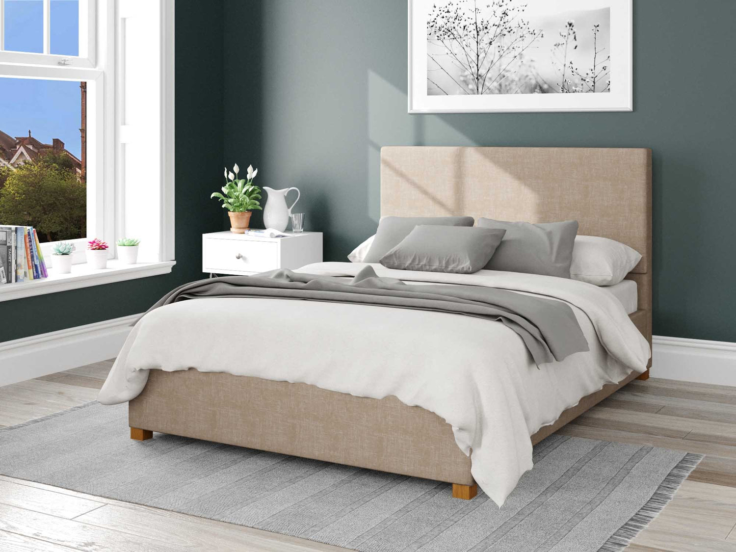 Better Peterborough Mink Ottoman Bed-Better Bed Company 