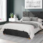 Better Peterborough Velvet Black Ottoman Bed-Better Bed Company 