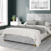 Better Peterborough Velvet Grey Ottoman Bed-Better Bed Company 