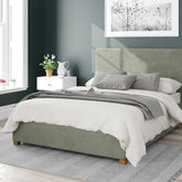 Better Peterborough Velvet Green Ottoman Bed-Better Bed Company