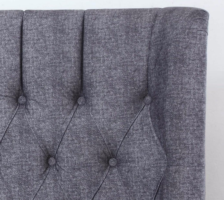 Heartlands Furniture Genesis Linen Dark Grey Bed Frame