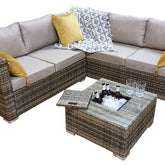 Signature Weave Georgia Corner Sofa With Ice Bucket Set