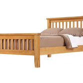 Heartlands Furniture Acorn Solid Oak Bed High Footend-Better Bed COMPANY 