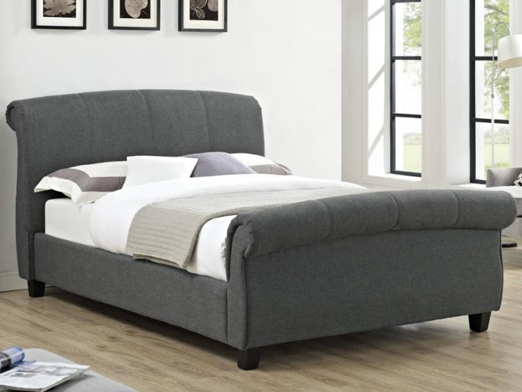 Heartlands Furniture Arabella Grey Linen Bed Frame-Better Bed Company 