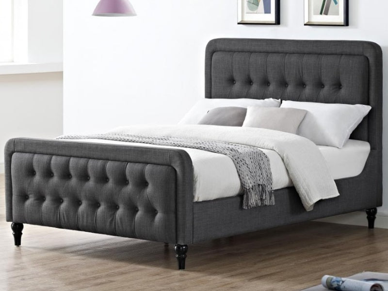 Heartlands Furniture Tahiti Grey Fabric Bed Frame-Better Bed Company 