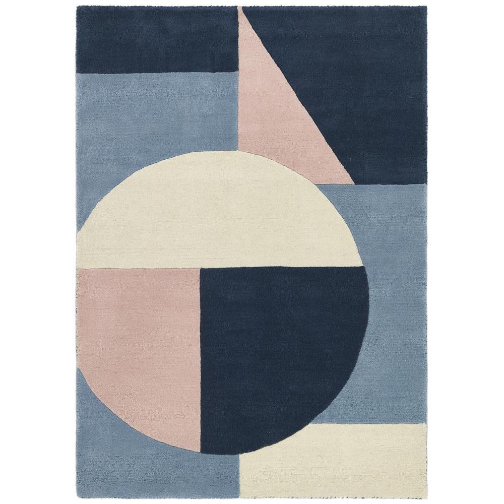 Origins Horizon Blue Rug Framed-Better Bed Company