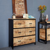 Indian Hub Cosmo Industrial 6 Drawer Chest