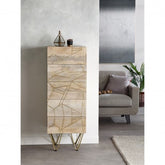 Indian Hub Light Gold Tall Chest of Drawers