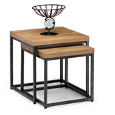 Julian Bowen Brooklyn Oak Nesting Lamp Tables