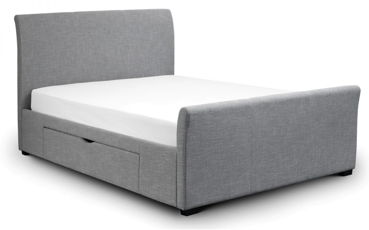 Julian Bowen Capri Grey Fabric Bed Frame