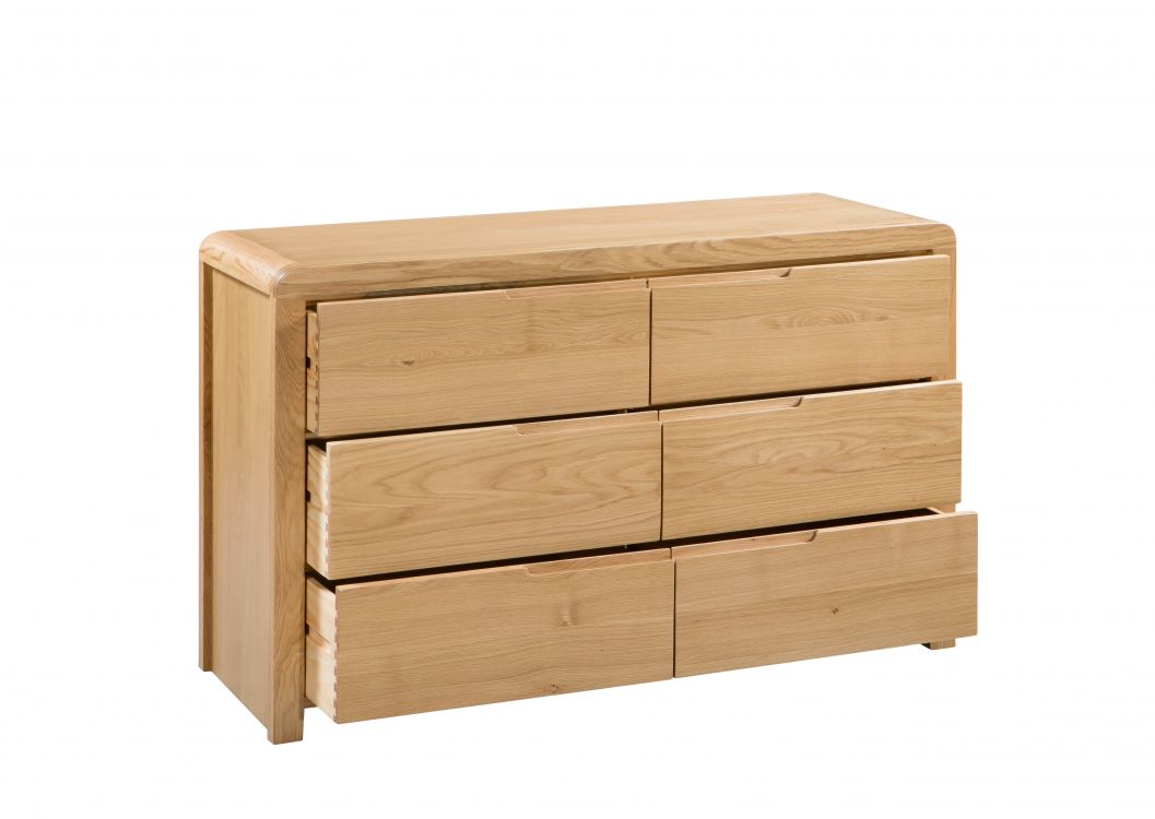 Julian Bowen Curve 6 Draw Wide Chest Of Draws