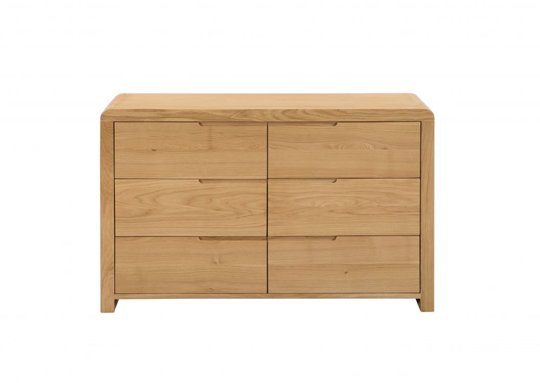 Julian Bowen Curve 6 Draw Wide Chest Of Draws