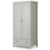 Julian Bowen Maine Dove Grey 2 Door Combination Wardrobe