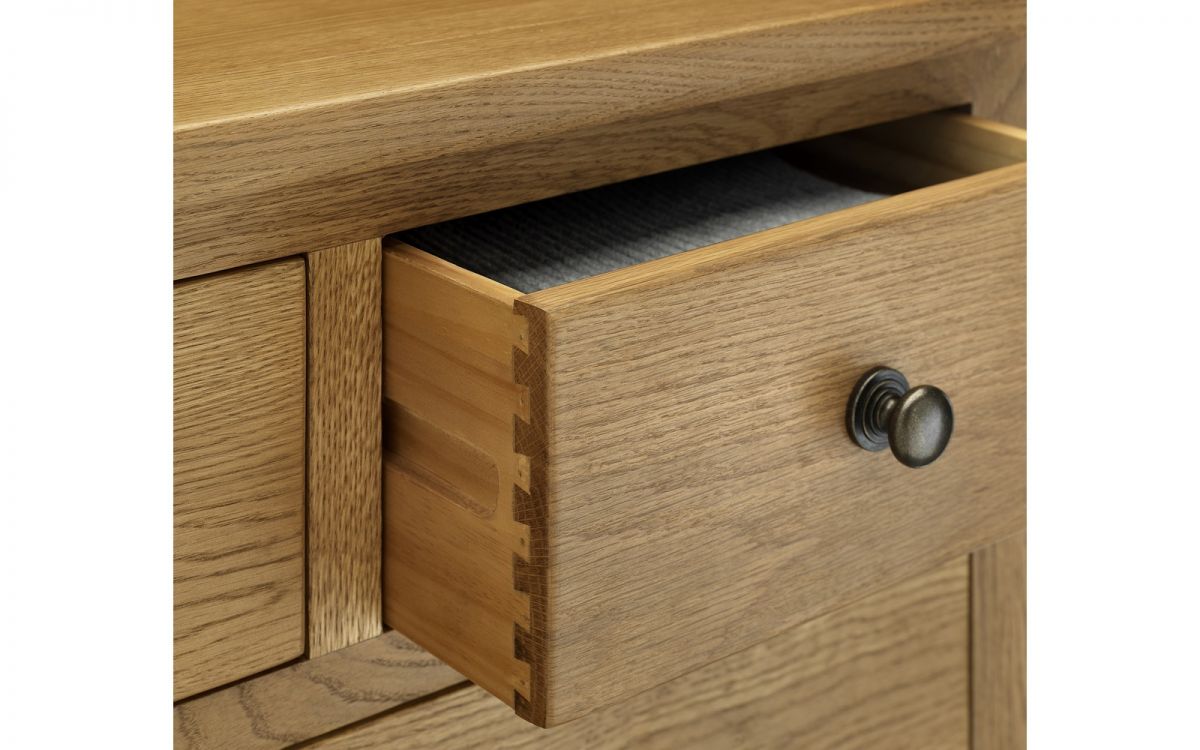 Julian Bowen Marlborough Oak 3 Drawer Bedside