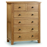 Julian Bowen Marlborough Oak 4+2 Drawer Chest