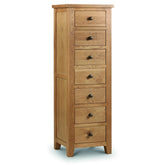 Julian Bowen Marlborough Oak 7 Drawer Tall Chest