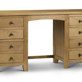 Julian Bowen Marlborough Oak Twin Pedestal Dressing Table