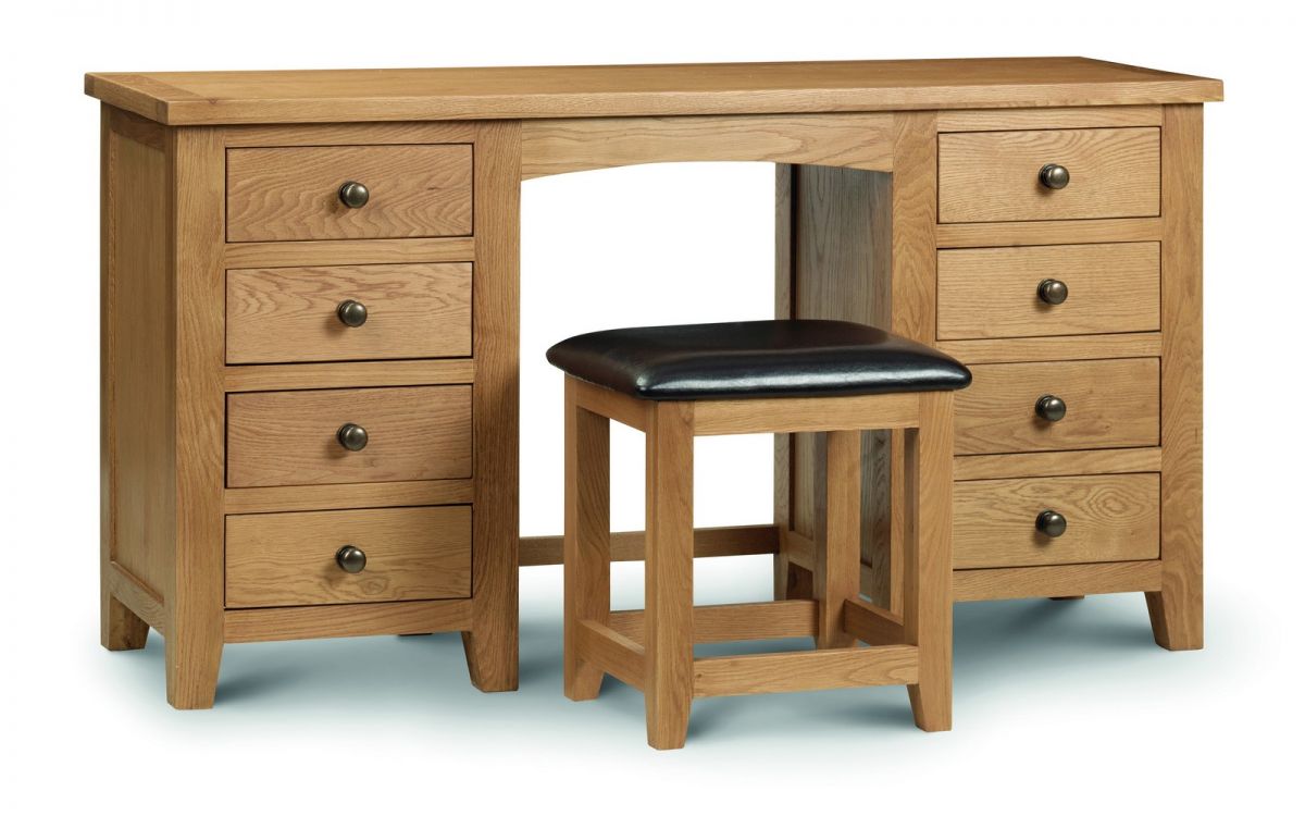 Julian Bowen Marlborough Oak Twin Pedestal Dressing Table