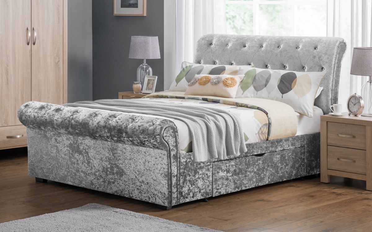 Julian Bowen Verona Silver Storage Bed Frame