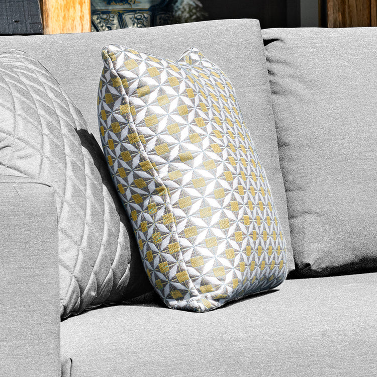 Maze Fabric Scatter Cushion 43x43cm Mosaic Yellow-Better Bed Company