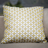 Maze Fabric Scatter Cushion 43x43cm (Pack of 2) / Mosaic Yellow-Better Bed Company
