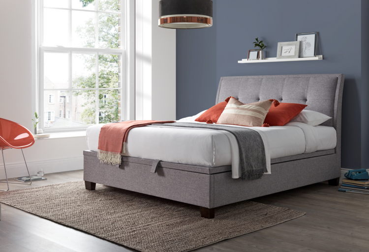 Kaydian Accent Marbella Grey Ottoman Bed Frame
