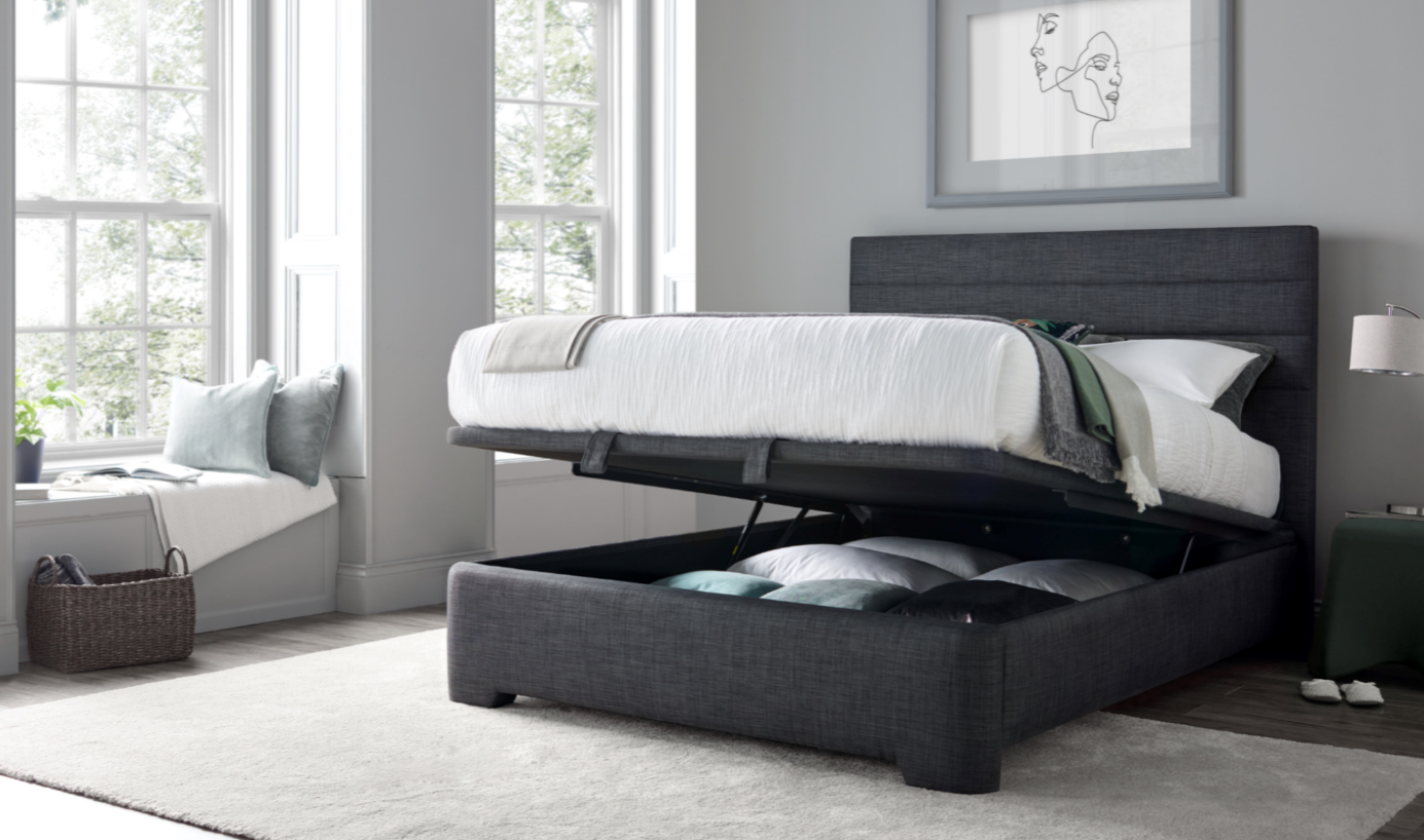 Kaydian Appleby Slate Ottoman Bed Frame