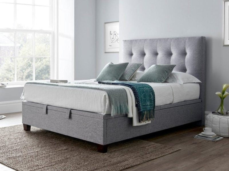 Kaydian Lumley Marbella Dark Grey Ottoman Bed Frame-Better Bed Company 