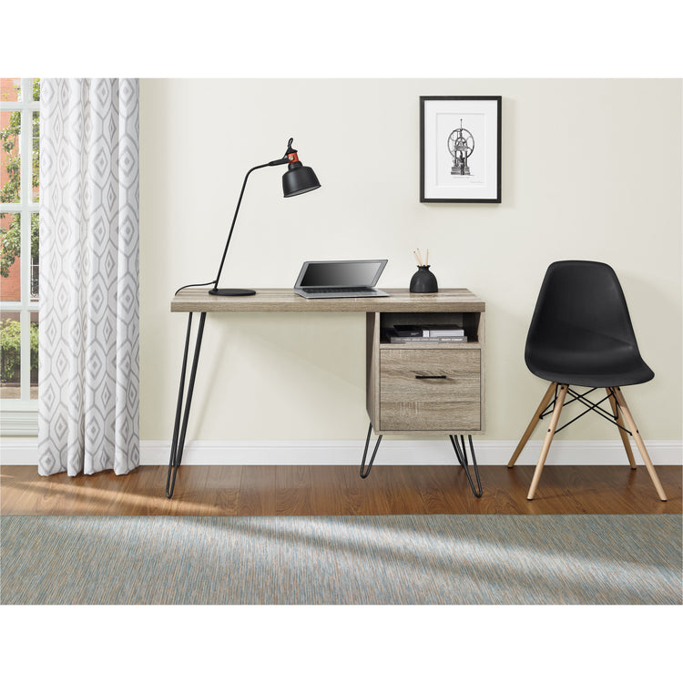 Dorel Home Landon Desk Distressed Grey Oak