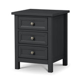 Julian Bowen Maine 3 Drawer Bedside Table Anthracite