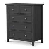 Julian Bowen Maine 3 + 2 Drawer Chest Anthracite