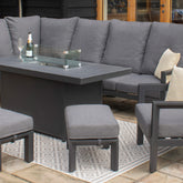 Maze Rattan Manhattan Reclining Corner Dining Set With Fire Pit Table And Armchair-Better Bed Company 