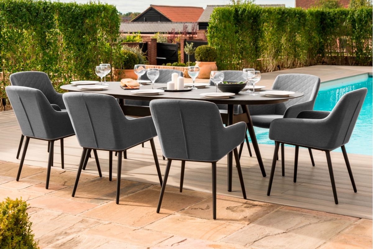 Maze Rattan Zest 8 Seat Oval Dining Set