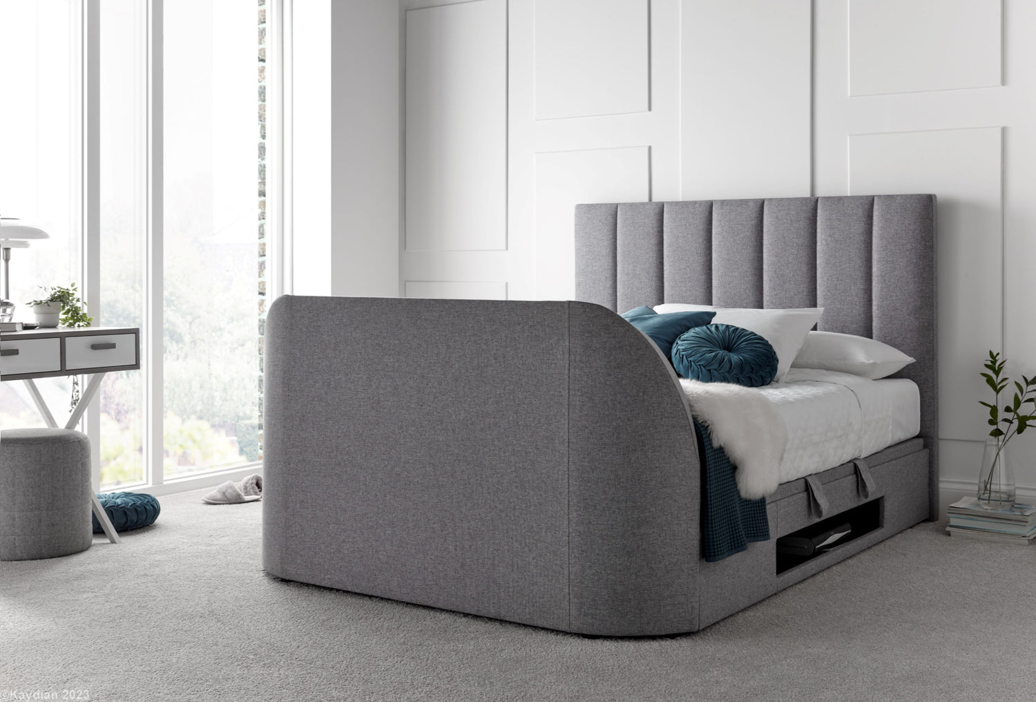 Kaydian Medburn TV Bed Marbella Grey-Better Bed Company 