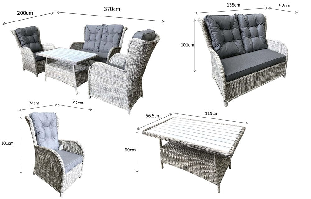 Signature Weave Meghan 4 Seat Sofa Set