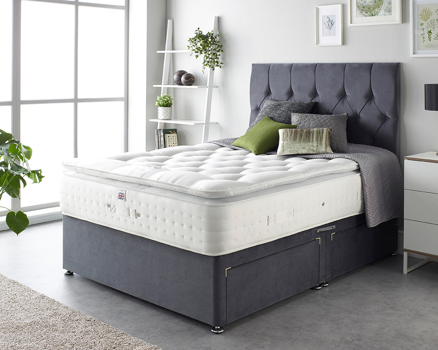 Aspire Natural Cashmere 1000 pocket Pillowtop Mattress-Better Bed Company 
