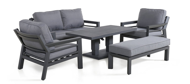 Maze New York 2 Seat Sofa Set With Rising Table
