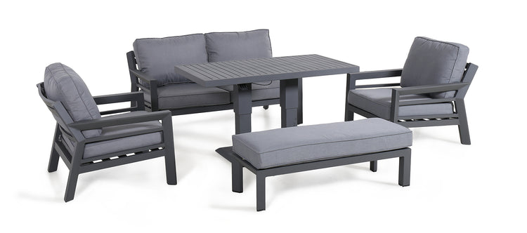 Maze New York 2 Seat Sofa Set With Rising Table