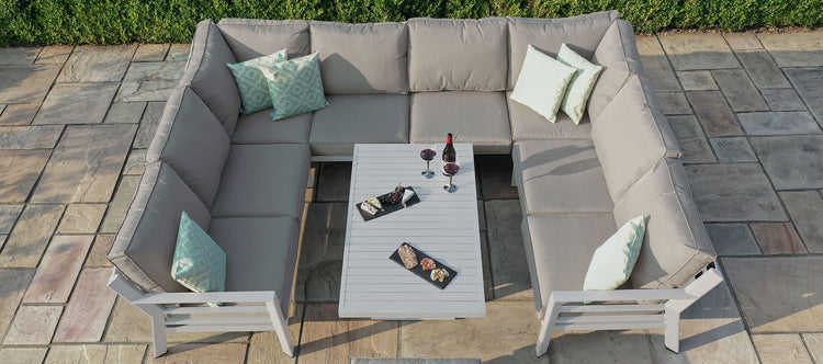 Maze New York U-shaped Sofa Set With Rising Table