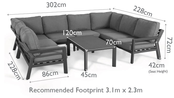 Maze Rattan New York U-shaped Sofa Set